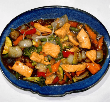 Food-Losos na zelenine s Teriyaki omáčkou XXL