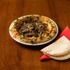 Food-Hummus a hríby