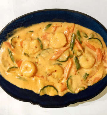 Food-Krevety s kokosovou Red Curry omáčkou XXL
