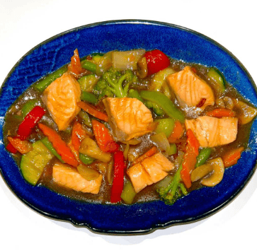 Food-Losos s restovanou zeleninou XXL