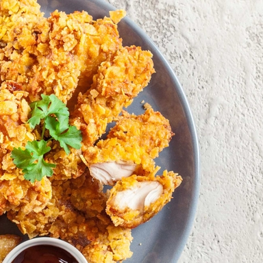 Food-Fritované kuracie nugetky v cornflakes