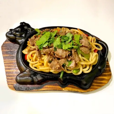Food-Hot Beef Udon Teriyaki