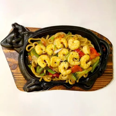 Food-Hot SCHRIMPS Teriyaki UDON